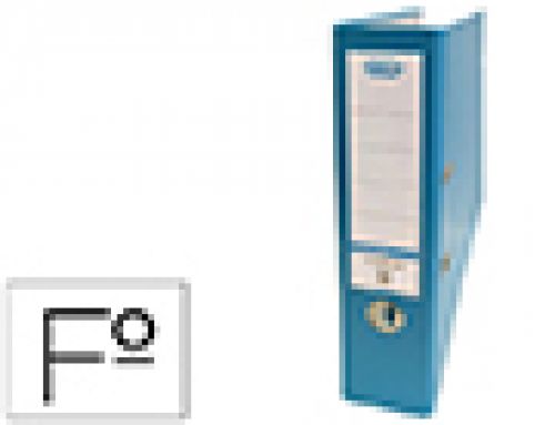 Pasta de alavanca elba cartao forrado pvc com rado top folio lombada 80 mm turquesa , Elba , 155520 , 8427291014837